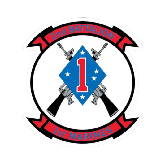 2nd Bn 1st Marines (USMC) STICKER Vinyl Kiss-Cut Decal 2 Inch White - The Sticker Space