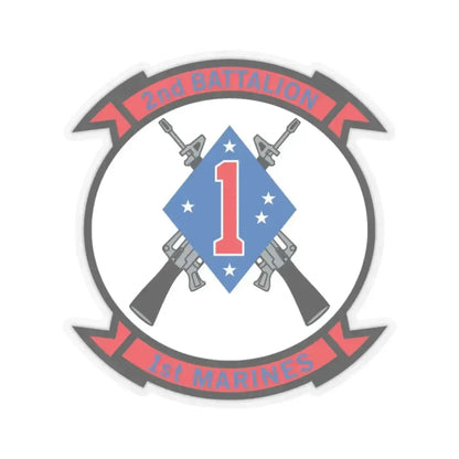 2nd Bn 1st Marines (USMC) STICKER Vinyl Kiss-Cut Decal 3 Inch Transparent - The Sticker Space