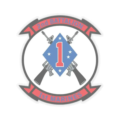 2nd Bn 1st Marines (USMC) STICKER Vinyl Kiss-Cut Decal 6 Inch Transparent - The Sticker Space