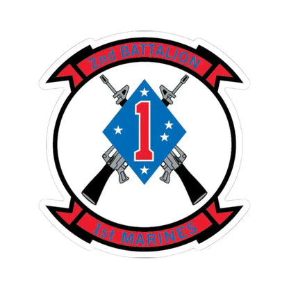 2nd Bn 1st Marines (USMC) STICKER Vinyl Kiss-Cut Decal 6 Inch White - The Sticker Space