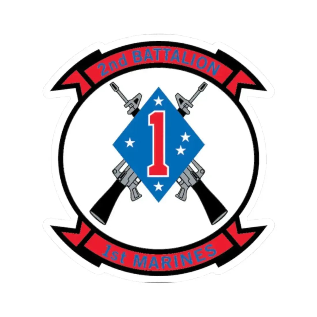 2nd Bn 1st Marines (USMC) STICKER Vinyl Kiss-Cut Decal - The Sticker Space