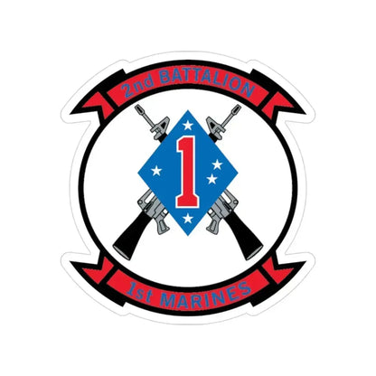 2nd Bn 1st Marines (USMC) Transparent STICKER Die-Cut Vinyl Decal 3 Inch - The Sticker Space
