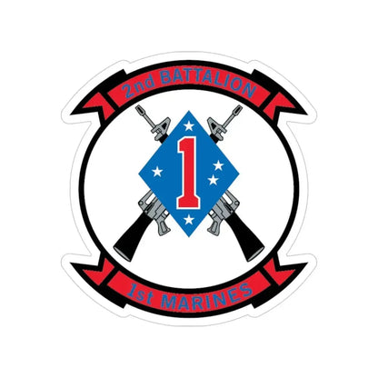 2nd Bn 1st Marines (USMC) Transparent STICKER Die-Cut Vinyl Decal - The Sticker Space