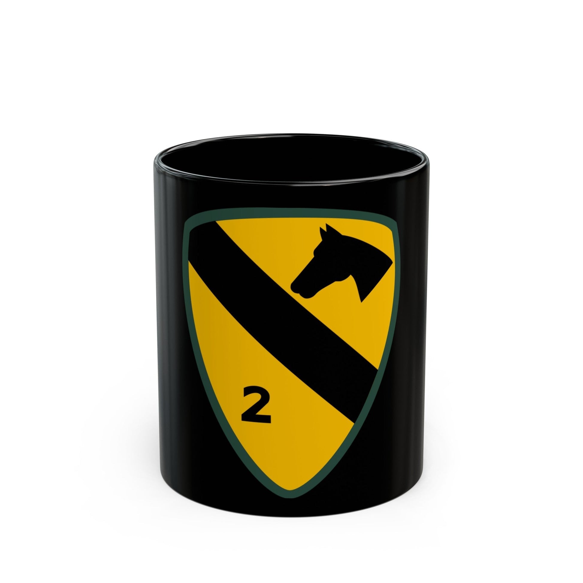 2nd Brigade 1st Cavalry Division (U.S. Army) Black Coffee Mug-11oz-The Sticker Space