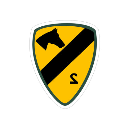 2nd Brigade 1st Cavalry Division (U.S. Army) REVERSE PRINT Transparent STICKER-6 Inch-The Sticker Space