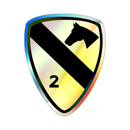 2nd Brigade 1st Cavalry Division (U.S. Army) Holographic STICKER Die-Cut Vinyl Decal 2 Inch Holographic - The Sticker Space