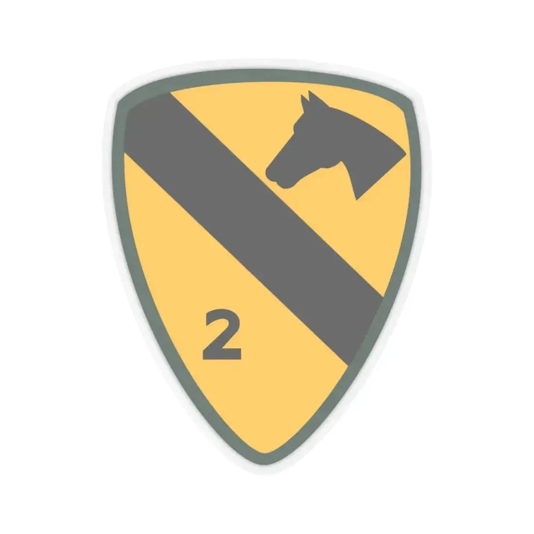 2nd Brigade 1st Cavalry Division (U.S. Army) STICKER Vinyl Kiss-Cut Decal 4 Inch Transparent - The Sticker Space