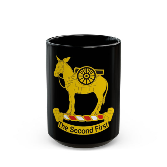 2nd Field Artillery Regiment (U.S. Army) Black Coffee Mug-15oz-The Sticker Space