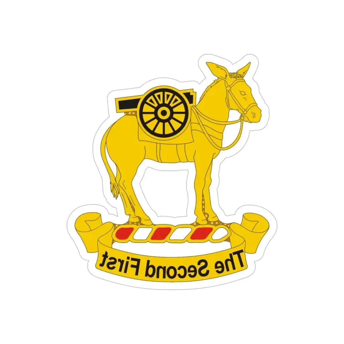 2nd Field Artillery Regiment (U.S. Army) REVERSE PRINT Transparent Die-Cut STICKER - The Sticker Space