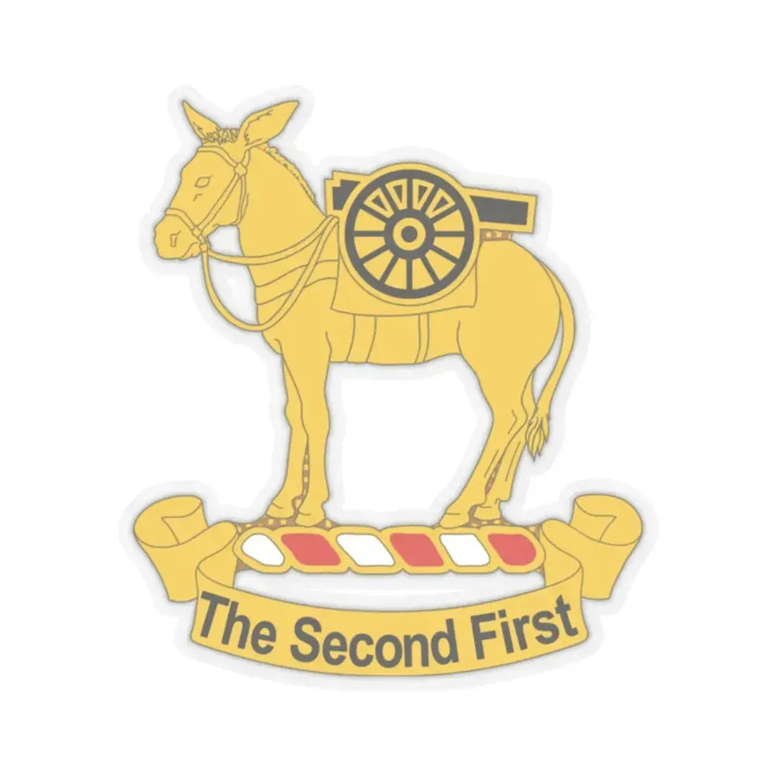 2nd Field Artillery Regiment (U.S. Army) STICKER Vinyl Kiss-Cut Decal 2 Inch Transparent - The Sticker Space