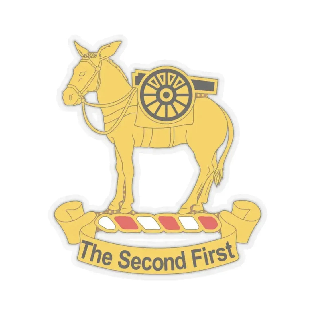 2nd Field Artillery Regiment (U.S. Army) STICKER Vinyl Kiss-Cut Decal 4 Inch Transparent - The Sticker Space