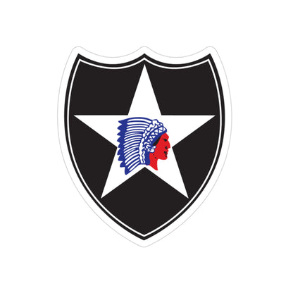 2nd Infantry Division (U.S. Army) REVERSE PRINT Transparent STICKER-3 Inch-The Sticker Space