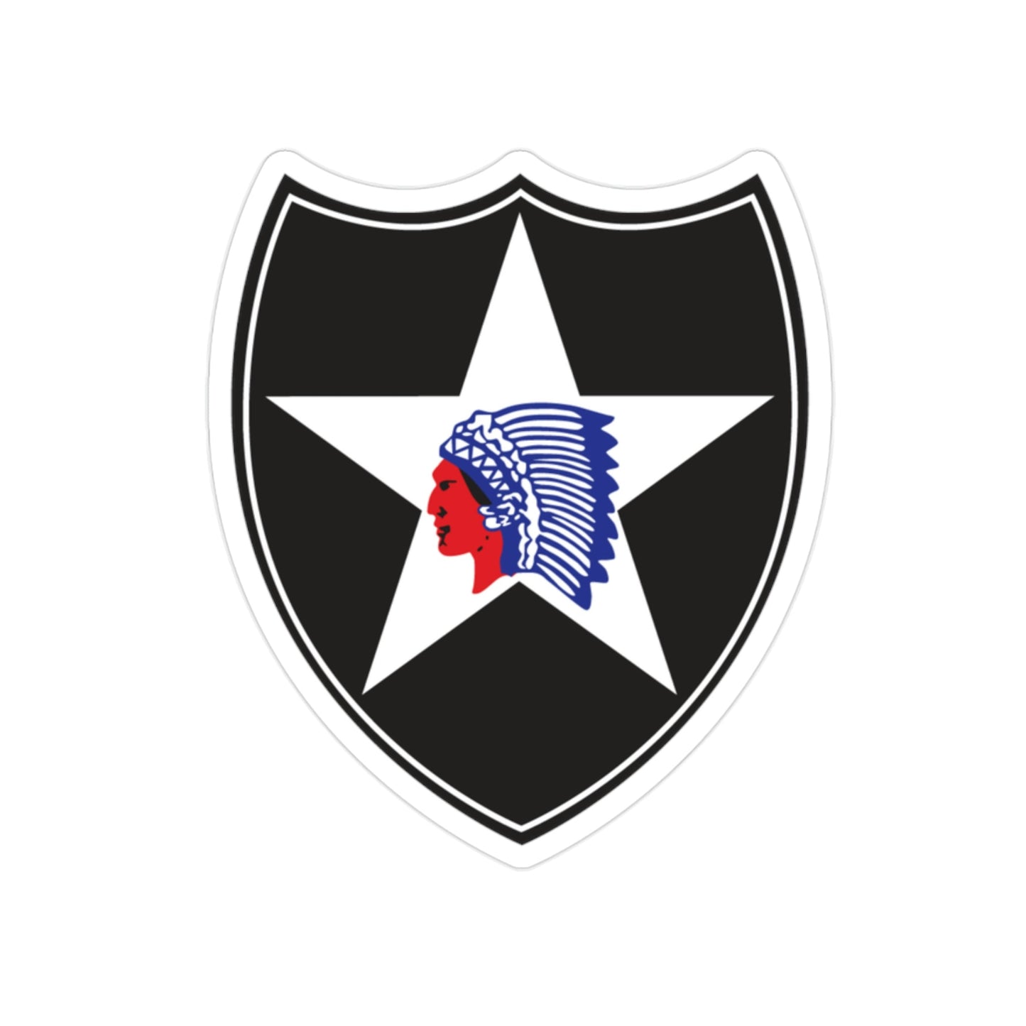 2nd Infantry Division (U.S. Army) Transparent STICKER Die-Cut Vinyl Decal-2 Inch-The Sticker Space