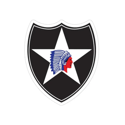 2nd Infantry Division (U.S. Army) REVERSE PRINT Transparent Die-Cut STICKER 3 Inch Die-Cut Transparent - The Sticker Space