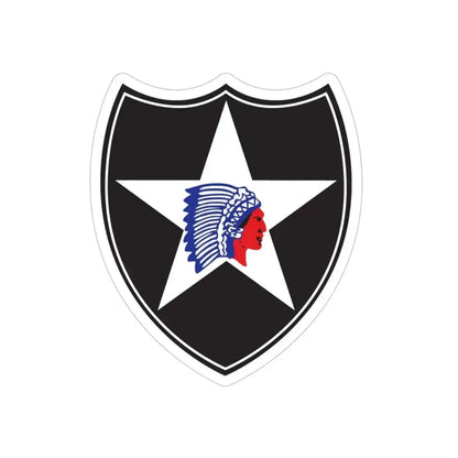 2nd Infantry Division (U.S. Army) REVERSE PRINT Transparent Die-Cut STICKER 5 Inch Die-Cut Transparent - The Sticker Space