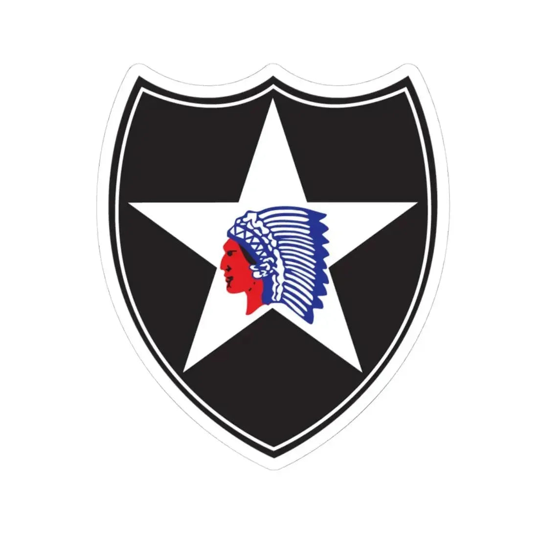 2nd Infantry Division (U.S. Army) STICKER Vinyl Kiss-Cut Decal 4 Inch White - The Sticker Space
