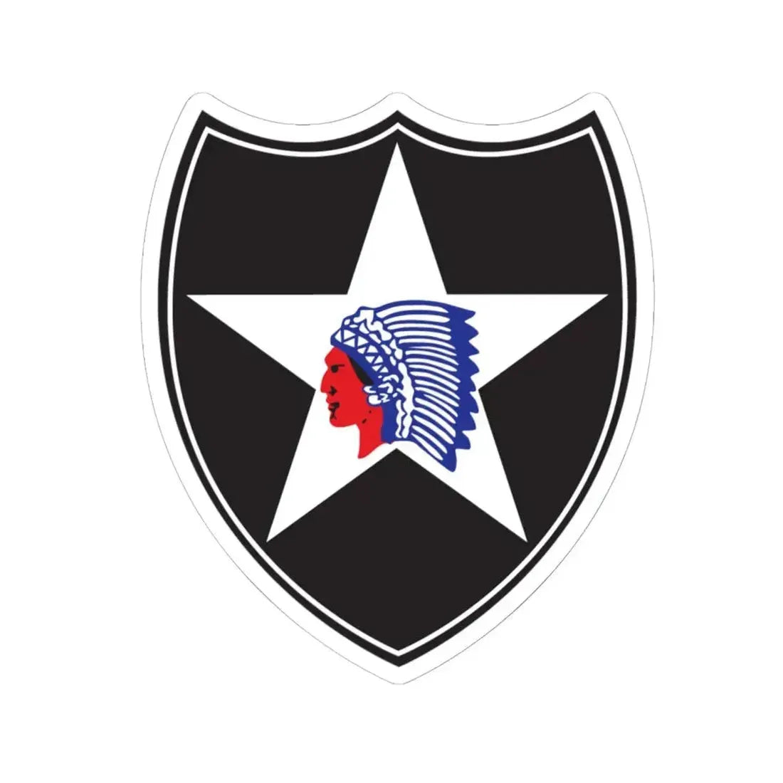 2nd Infantry Division (U.S. Army) STICKER Vinyl Kiss-Cut Decal 6 Inch White - The Sticker Space