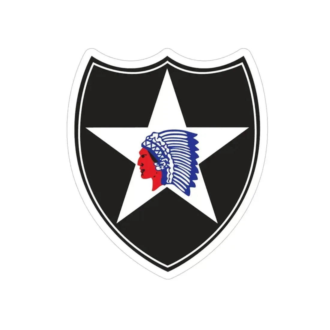 2nd Infantry Division (U.S. Army) Transparent STICKER Die-Cut Vinyl Decal 4 Inch - The Sticker Space