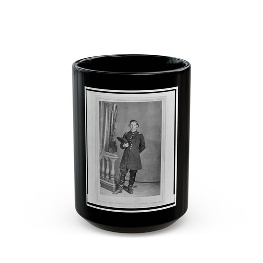 2nd Lieutenant Albert Sidney Smith, Union Officer, Full-Length Portrait, Standing, Facing Front (U.S. Civil War) Black Coffee Mug