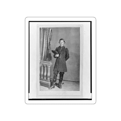 2nd Lieutenant Albert Sidney Smith, Union Officer, Full-Length Portrait, Standing, Facing Front (U.S. Civil War) STICKER Vinyl Die-Cut Decal-White-The Sticker Space