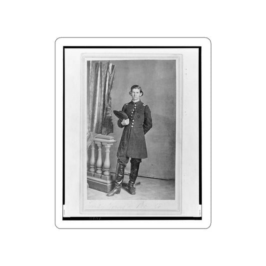 2nd Lieutenant Albert Sidney Smith, Union Officer, Full-Length Portrait, Standing, Facing Front (U.S. Civil War) STICKER Vinyl Die-Cut Decal-White-The Sticker Space