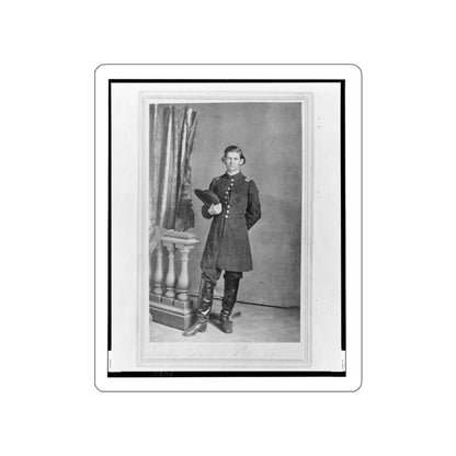 2nd Lieutenant Albert Sidney Smith, Union Officer, Full-Length Portrait, Standing, Facing Front (U.S. Civil War) STICKER Vinyl Die-Cut Decal-White-The Sticker Space