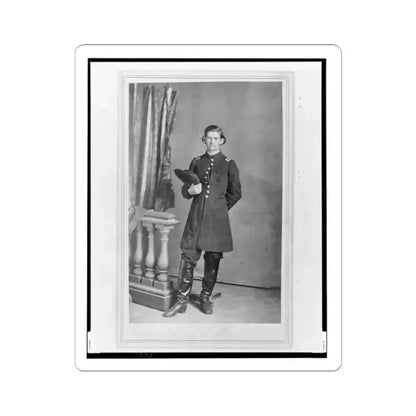 2Nd Lieutenant Albert Sidney Smith, Union Officer, Full-Length Portrait, Standing, Facing Front (U.S. Civil War) STICKER Vinyl Kiss-Cut Decal 2 Inch White - The Sticker Space