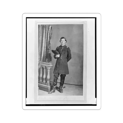 2Nd Lieutenant Albert Sidney Smith, Union Officer, Full-Length Portrait, Standing, Facing Front (U.S. Civil War) STICKER Vinyl Kiss-Cut Decal 3 Inch White - The Sticker Space