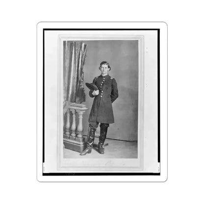2Nd Lieutenant Albert Sidney Smith, Union Officer, Full-Length Portrait, Standing, Facing Front (U.S. Civil War) STICKER Vinyl Kiss-Cut Decal 6 Inch White - The Sticker Space