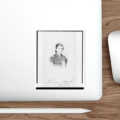 2nd Lieutenant Albert Sidney Smithschmidt, Union Officer, Head-And-Shoulders Portrait, Facing Front (U.S. Civil War) STICKER Vinyl Die-Cut Decal-The Sticker Space