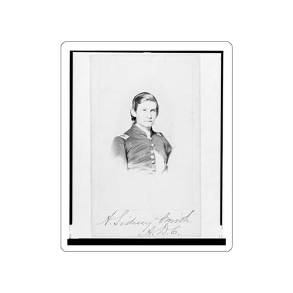 2nd Lieutenant Albert Sidney Smithschmidt, Union Officer, Head-And-Shoulders Portrait, Facing Front (U.S. Civil War) STICKER Vinyl Die-Cut Decal-White-The Sticker Space