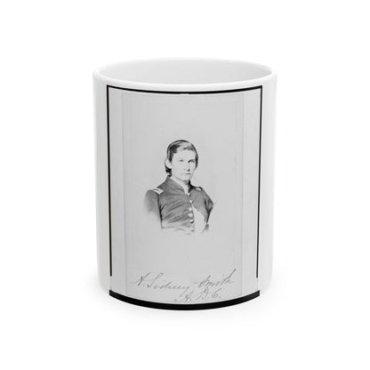 2nd Lieutenant Albert Sidney Smithschmidt, Union Officer, Head-And-Shoulders Portrait, Facing Front (U.S. Civil War) White Coffee Mug