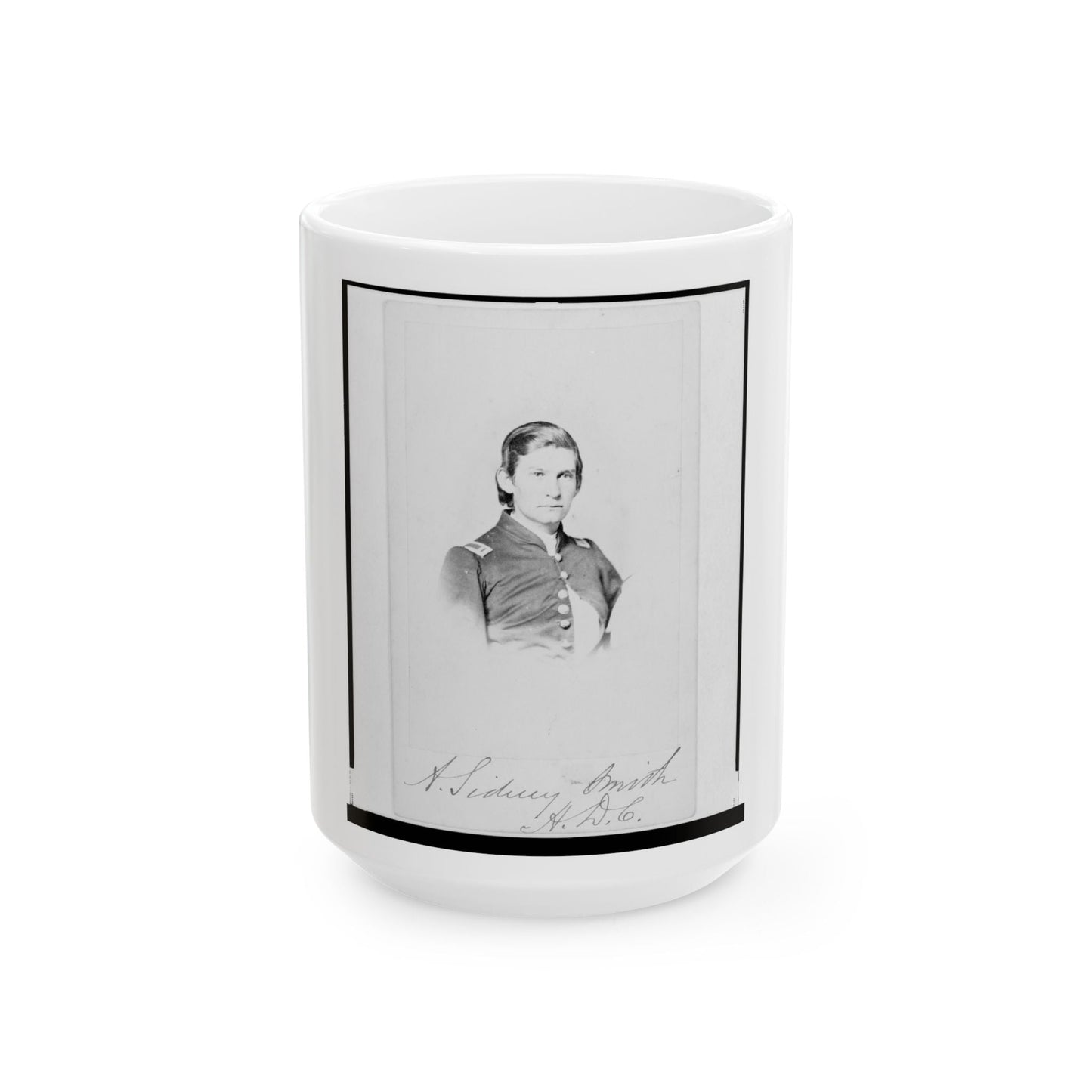 2nd Lieutenant Albert Sidney Smithschmidt, Union Officer, Head-And-Shoulders Portrait, Facing Front (U.S. Civil War) White Coffee Mug