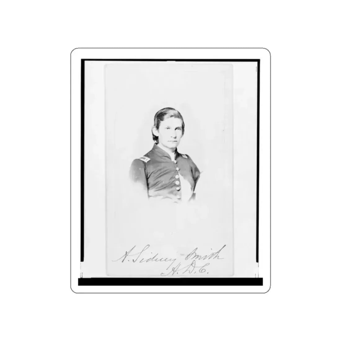 2nd Lieutenant Albert Sidney Smithschmidt, Union Officer, Head-And-Shoulders Portrait, Facing Front (U.S. Civil War) STICKER Vinyl Die-Cut Decal - The Sticker Space