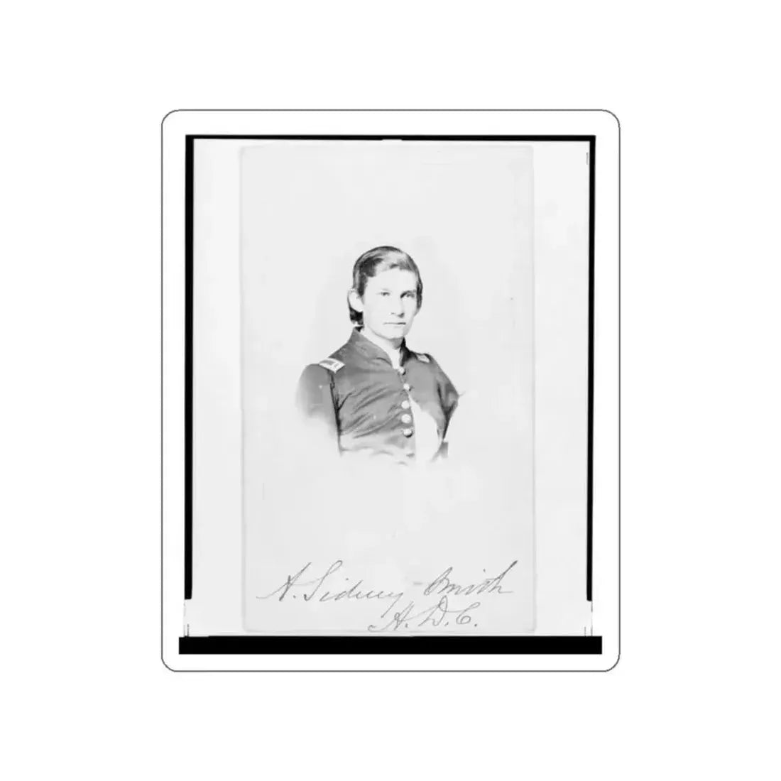 2nd Lieutenant Albert Sidney Smithschmidt, Union Officer, Head-And-Shoulders Portrait, Facing Front (U.S. Civil War) STICKER Vinyl Die-Cut Decal White Die-Cut 2 Inch - The Sticker Space
