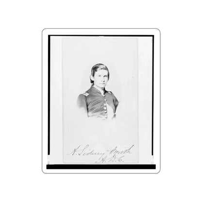 2nd Lieutenant Albert Sidney Smithschmidt, Union Officer, Head-And-Shoulders Portrait, Facing Front (U.S. Civil War) STICKER Vinyl Die-Cut Decal White Die-Cut 6 Inch - The Sticker Space