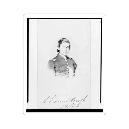 2Nd Lieutenant Albert Sidney Smithschmidt, Union Officer, Head-and-Shoulders Portrait, Facing Front (U.S. Civil War) STICKER Vinyl Kiss-Cut Decal 2 Inch White - The Sticker Space