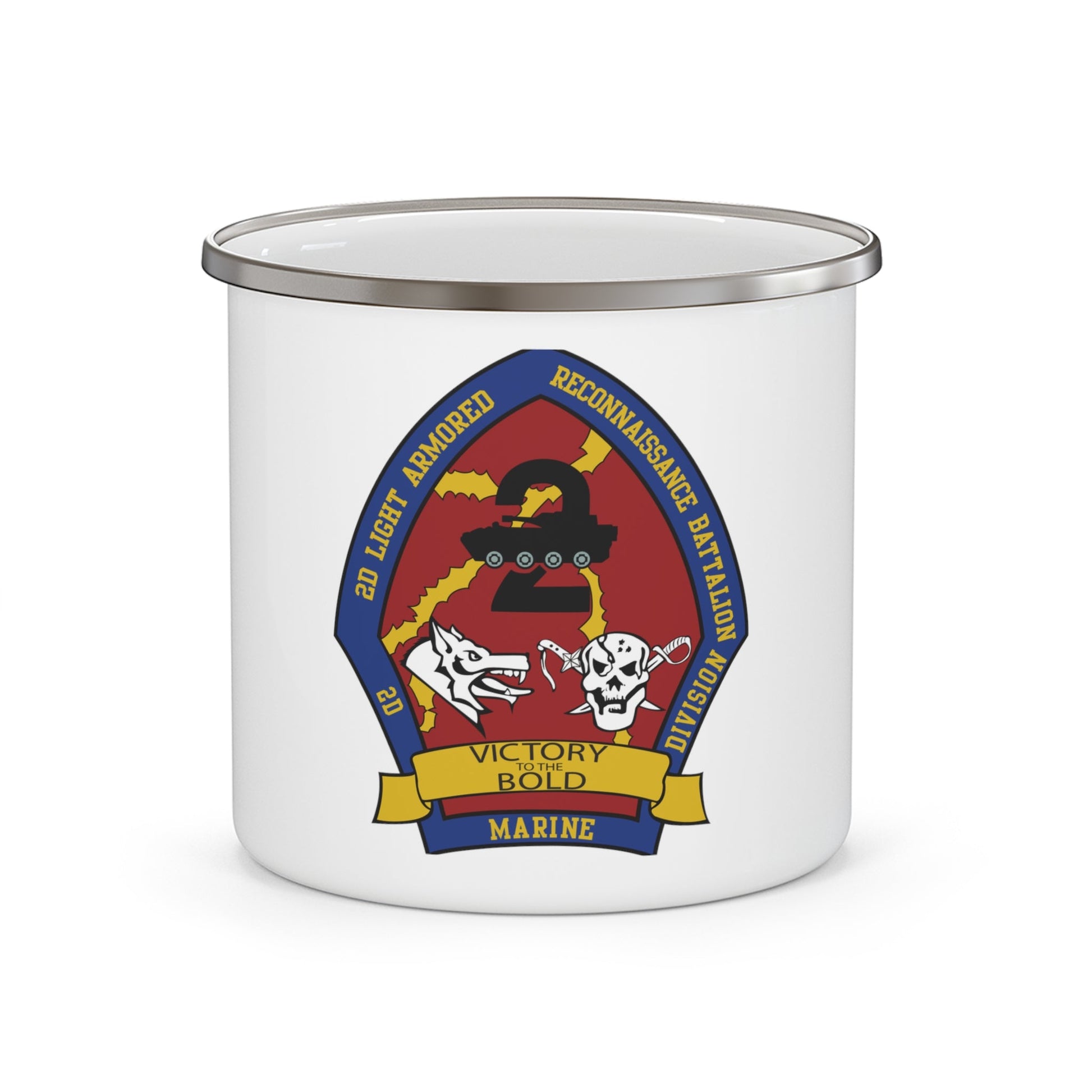 2nd Light Armored Recon Battalion 2nd Marines (USMC) Enamel Mug-12oz-The Sticker Space