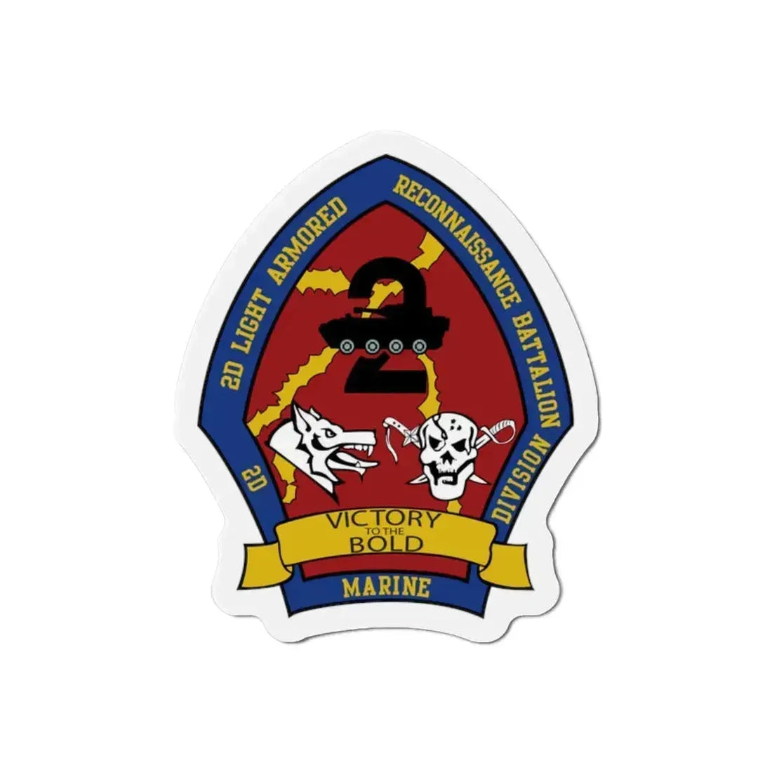 2nd Light Armored Recon Battalion 2nd Marines (USMC) Refrigerator Magnet 2 Inch - The Sticker Space