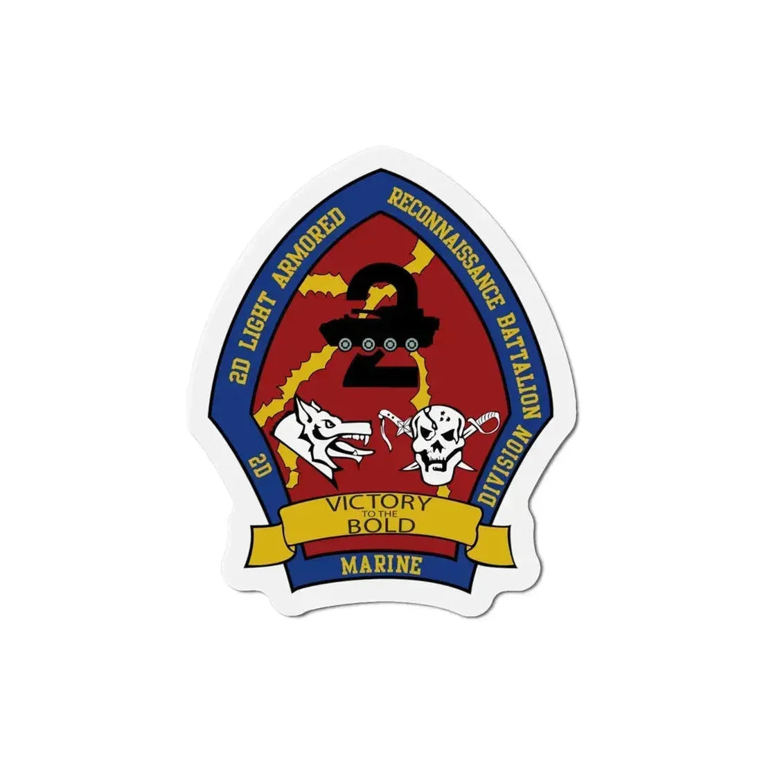 2nd Light Armored Recon Battalion 2nd Marines (USMC) Refrigerator Magnet - The Sticker Space