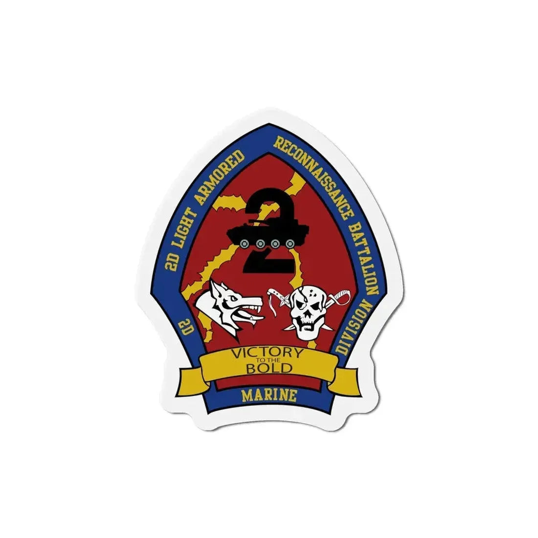 2nd Light Armored Recon Battalion 2nd Marines (USMC) Refrigerator Magnet - The Sticker Space
