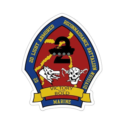 2nd Light Armored Recon Battalion 2nd Marines (USMC) STICKER Vinyl Die-Cut Decal 4 Inch - The Sticker Space