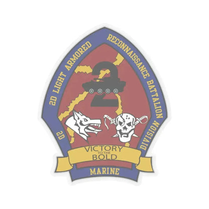 2nd Light Armored Recon Battalion 2nd Marines (USMC) STICKER Vinyl Kiss-Cut Decal 2 Inch Transparent - The Sticker Space
