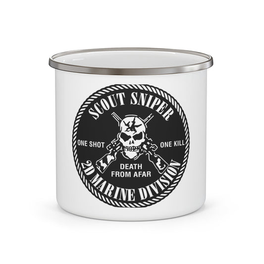 2nd Marine Division Scout Sniper (USMC) Enamel Mug-12oz-The Sticker Space