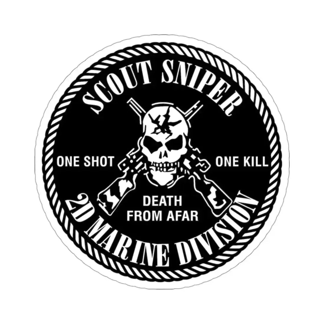 2nd Marine Division Scout Sniper (USMC) STICKER Vinyl Die-Cut Decal 3 Inch - The Sticker Space