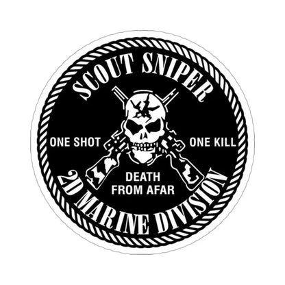 2nd Marine Division Scout Sniper (USMC) STICKER Vinyl Die-Cut Decal 3 Inch - The Sticker Space