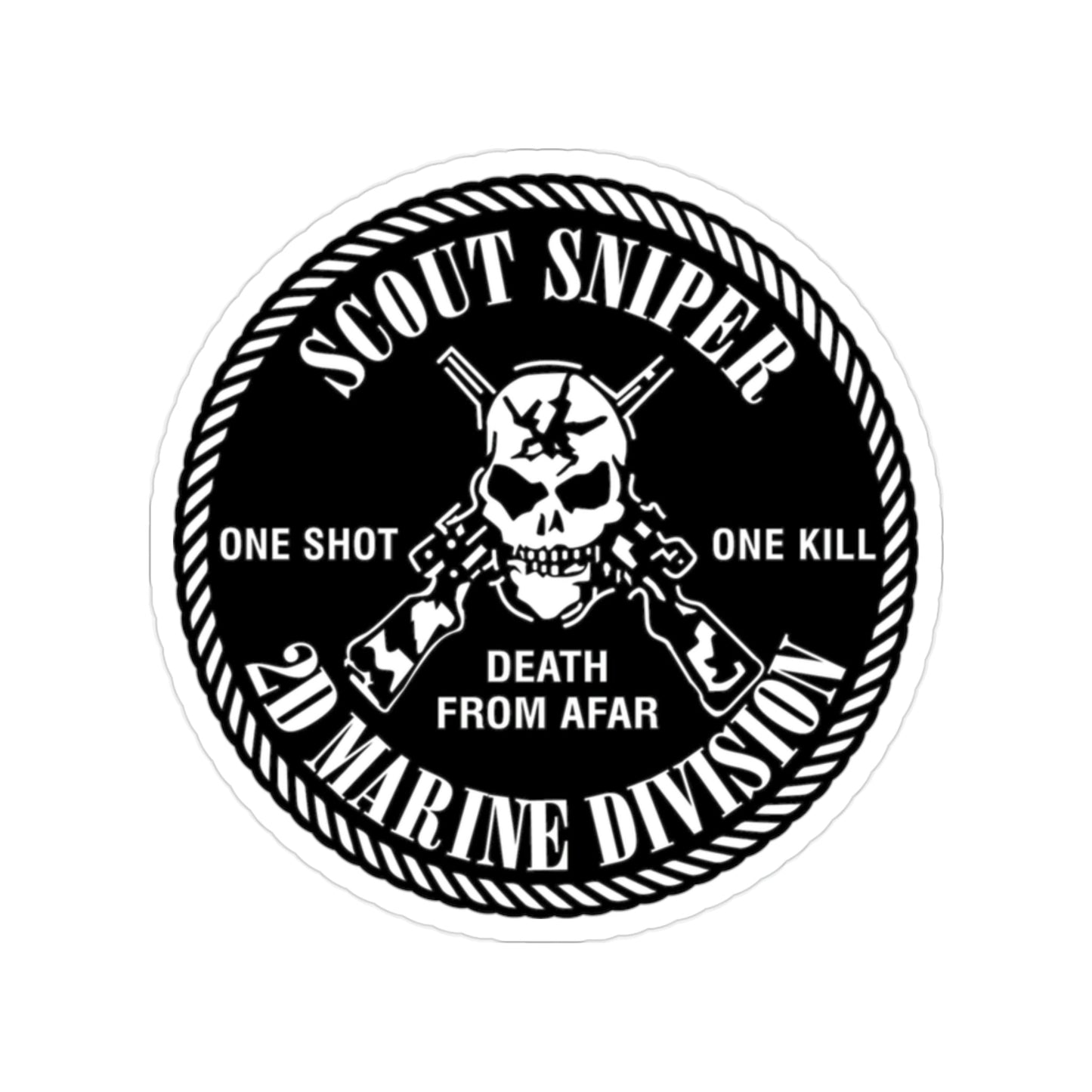 2nd Marine Division Scout Sniper (USMC) Transparent STICKER Die-Cut Vinyl Decal-2 Inch-The Sticker Space