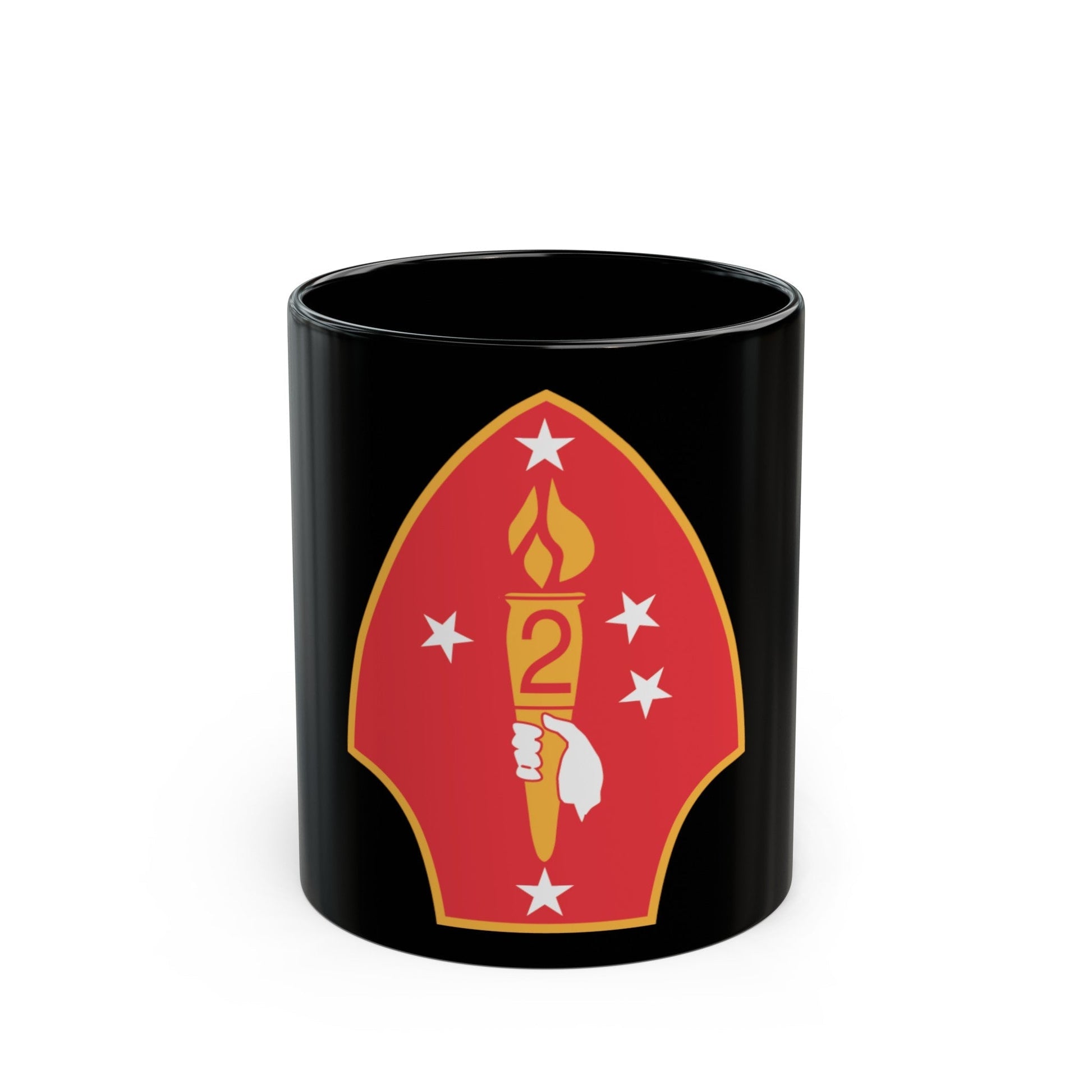 2nd Marine Divn (USMC) Black Coffee Mug-11oz-The Sticker Space