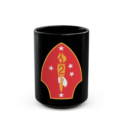 2nd Marine Divn (USMC) Black Coffee Mug-15oz-The Sticker Space