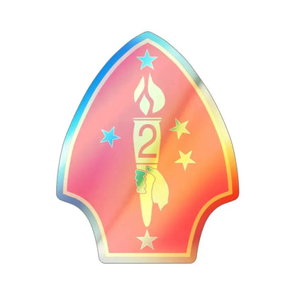 2nd Marine Divn (USMC) Holographic STICKER Die-Cut Vinyl Decal - The Sticker Space